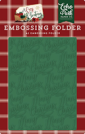 Echo Park Embossing Folder Merry Christmas (ACC189031) (DISCONTINUED)