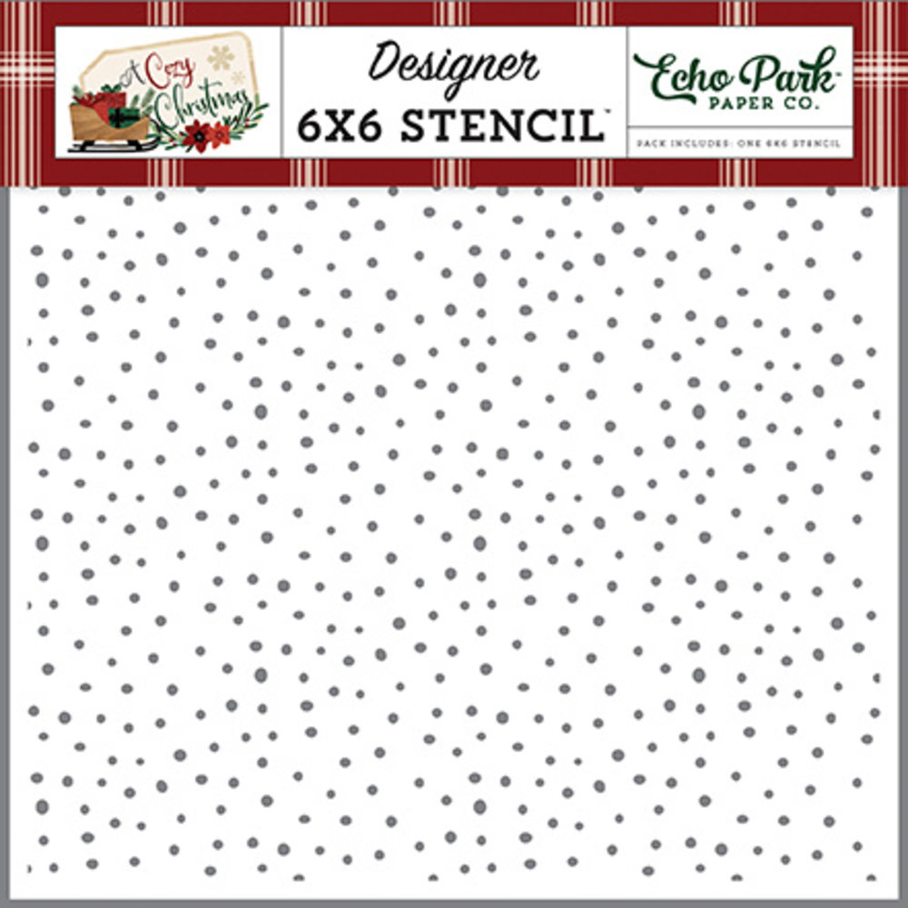 Echo Park Let It Snow 6x6 Inch Stencil (ACC189035) (DISCONTINUED)