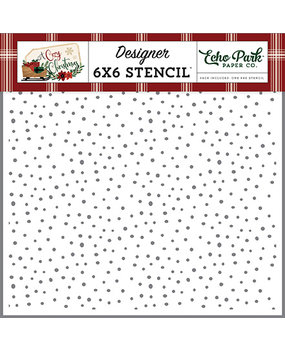 Echo Park Let It Snow 6x6 Inch Stencil (ACC189035) (OUTLET)
