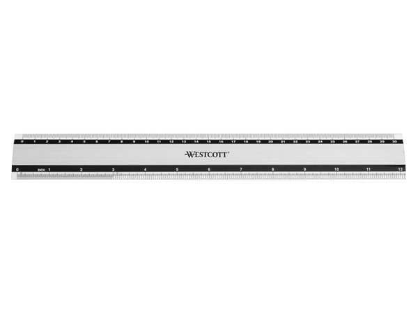 Westcott Aluminium Ruler 30cm Anti Slip (AC-E10191) Westcott Aluminium Ruler 30cm Anti Slip (AC-E10191)