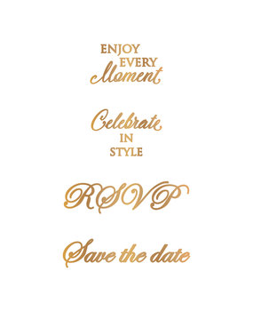 Couture Creations Small Sentiments Collection Hotfoil Stamps (4pc) (CO726847) (OUTLET)