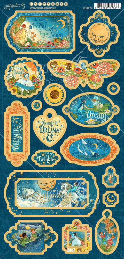 Graphic 45 Dreamland Chipboard (4501933) (OUTLET)