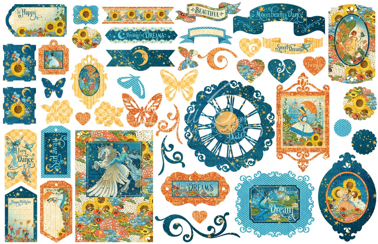 Graphic 45 Dreamland Die-cut Assortment (4501936) (OUTLET)
