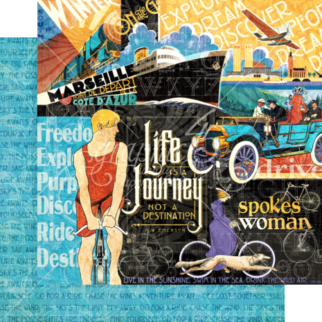 Graphic 45 Life's a Journey 12x12 Inch Collection Pack (4501946) (OUTLET)