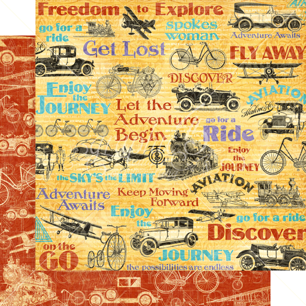 Graphic 45 Life's a Journey 12x12 Inch Collection Pack (4501946) (OUTLET)