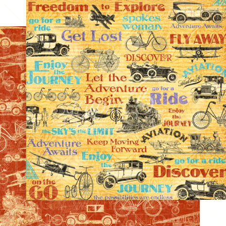 Graphic 45 Life's a Journey 12x12 Inch Collection Pack (4501946) (OUTLET)