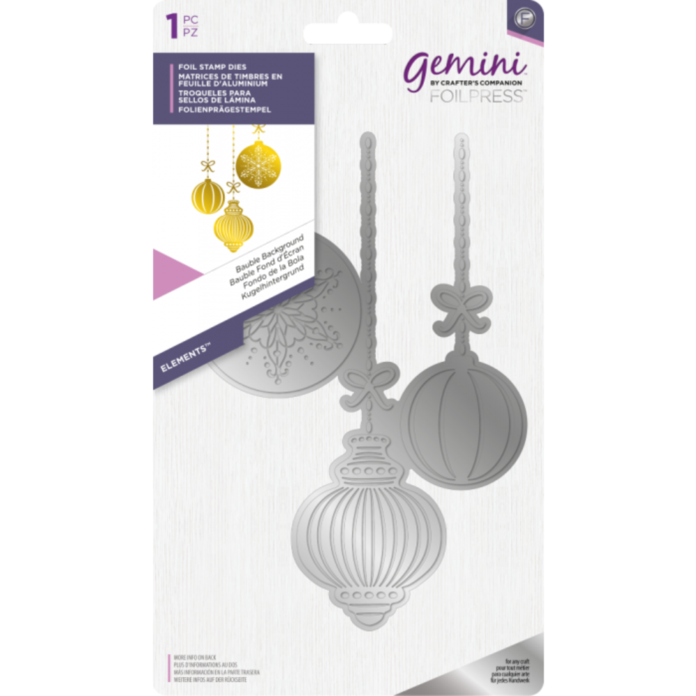 Gemini Foil Stamp Die Elements Bauble Background (GEM-FS-ELE-BABA) (DISCONTINUED)