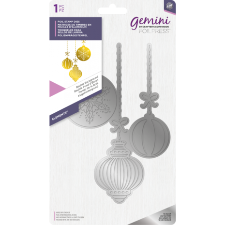 Gemini Foil Stamp Die Elements Bauble Background (GEM-FS-ELE-BABA) (DISCONTINUED)