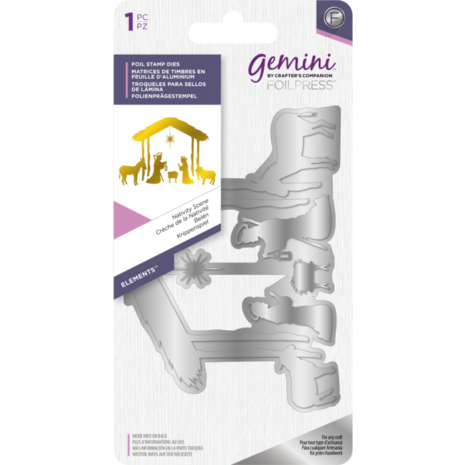 Gemini Foil Stamp Die Elements Nativity Scene (GEM-FS-ELE-NSCE) (DISCONTINUED) Gemini Foil Stamp Die Elements Nativity Scene (GEM-FS-ELE-NSCE) (DISCONTINUED)