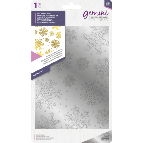 Gemini Foil Stamp Die Elements Snowflake Background (GEM-FS-ELE-SNBA) (DISCONTINUED)