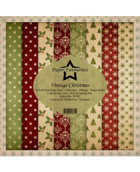 Paper Favourites Vintage Christmas 12x12 Inch Paper Pack (PF302) (DISCONTINUED)