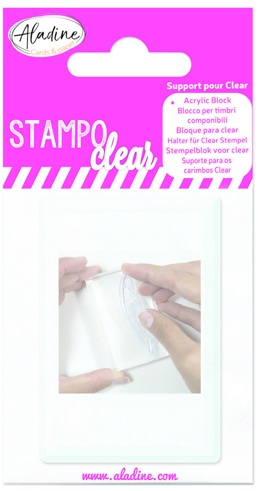 Aladine Acrylic Stamp Block Clear (04114) (OUTLET)