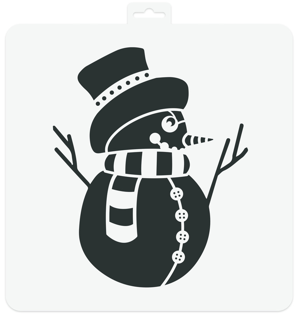Aladine Snowman 28x28cm Stencil (81032) (OUTLET)