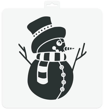 Aladine Snowman 28x28cm Stencil (81032) (OUTLET)