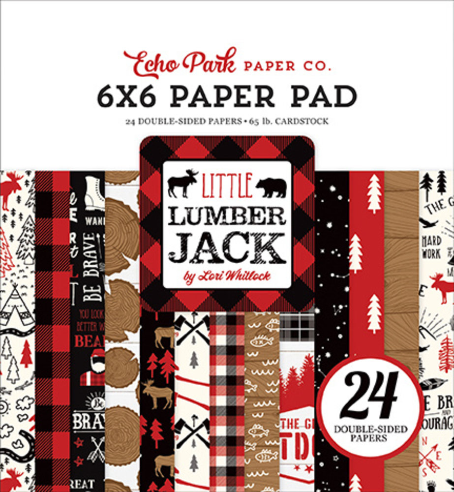 Echo Park Little Lumberjack 6x6 Inch Paper Pad (LL195023) (DISCONTINUED) Echo Park Little Lumberjack 6x6 Inch Paper Pad (LL195023) (DISCONTINUED)