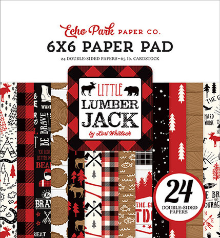 Echo Park Little Lumberjack 6x6 Inch Paper Pad (LL195023) (DISCONTINUED) Echo Park Little Lumberjack 6x6 Inch Paper Pad (LL195023) (DISCONTINUED)