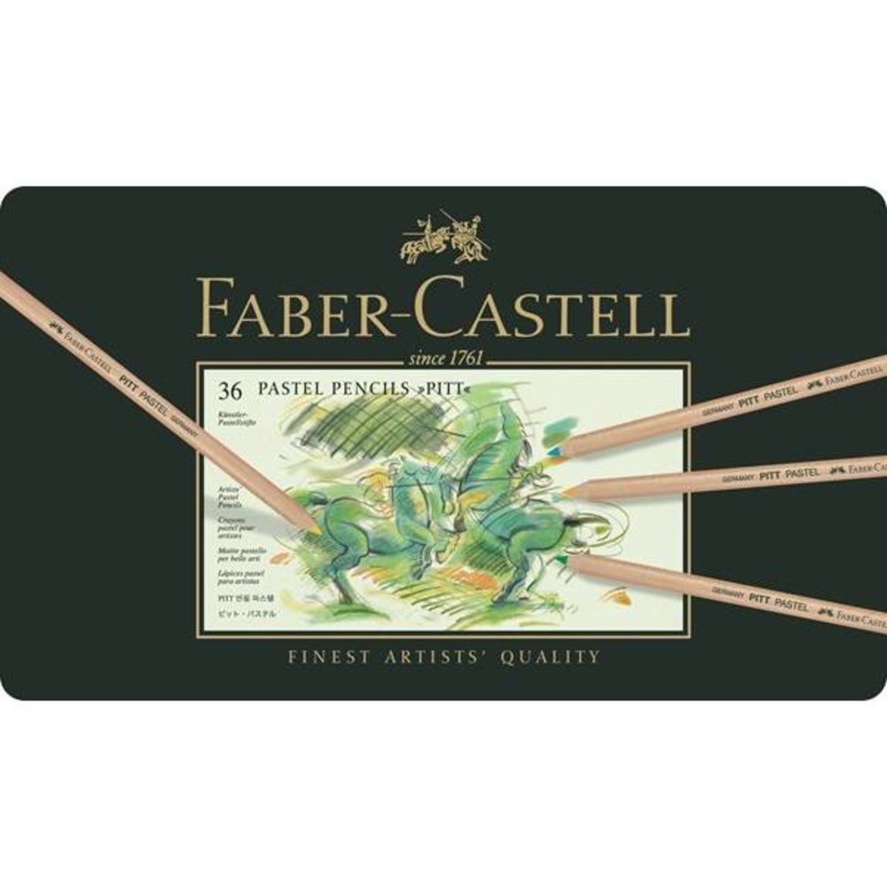 Faber Castell Pastel Pencil Pitt Metal Wallet With 36 Pieces (FC-112136) Faber Castell Pastel Pencil Pitt Metal Wallet With 36 Pieces (FC-112136)