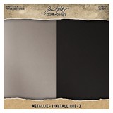 Idea-ology Tim Holtz Kraft-Stock 8x8 Inch Paper Stash Metallic 3 (TH94021)