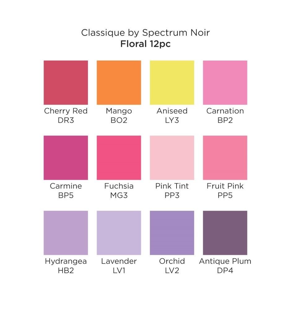 Spectrum Noir Classique Floral (12pcs) (SPECN-CS12-FLO) (DISCONTINUED) Spectrum Noir Classique Floral (12pcs) (SPECN-CS12-FLO) (DISCONTINUED)