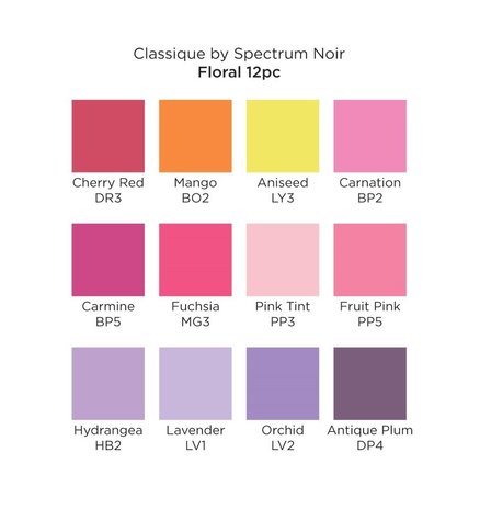 Spectrum Noir Classique Floral (12pcs) (SPECN-CS12-FLO) (DISCONTINUED) Spectrum Noir Classique Floral (12pcs) (SPECN-CS12-FLO) (DISCONTINUED)