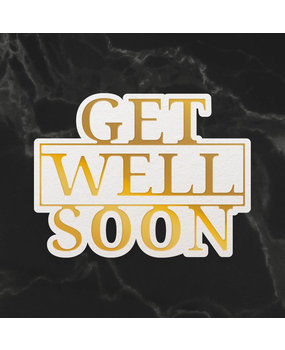 Couture Creations Get Well Soon Sentiment Mini Cut, Foil and Emboss Dies (CO726712) (OUTLET)