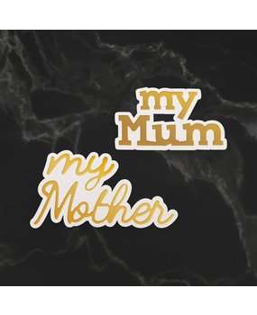 Couture Creations My Mum Sentiments Mini Cut, Foil and Emboss Dies (CO726713) (OUTLET)
