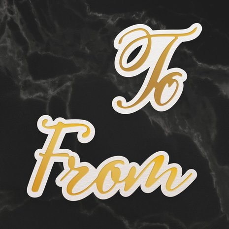 Couture Creations To & From Sentiment Mini Cut, Foil and Emboss Dies (CO726723) (OUTLET)