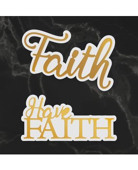 Couture Creations Have Faith Sentiment Mini Cut, Foil and Emboss Dies (CO726739) (OUTLET)