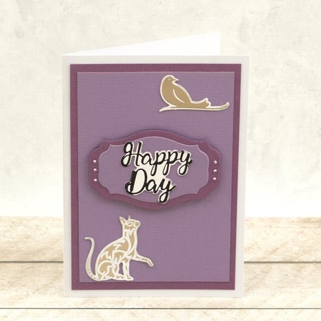 Couture Creations Happy Day Sentiment Mini Cut, Foil and Emboss Die (CO726741) (OUTLET) Couture Creations Happy Day Sentiment Mini Cut, Foil and Emboss Die (CO726741) (OUTLET)