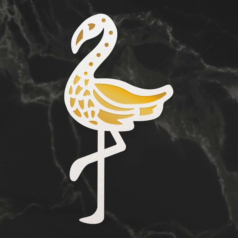Couture Creations Flamingo Silhouette Mini Cut, Foil and Emboss Die (CO726742) (OUTLET)