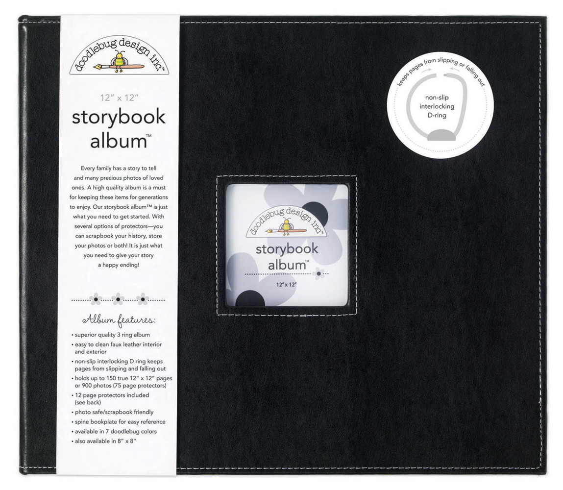 Doodlebug Design Beetle Black 12x12 Inch Storybook Album (2729) Doodlebug Design Beetle Black 12x12 Inch Storybook Album (2729)
