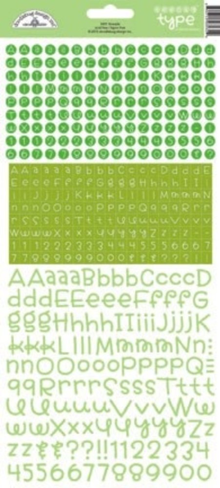 Doodlebug Design Limeade Teensy Type Stickers (3431) (DISCONTINUED)