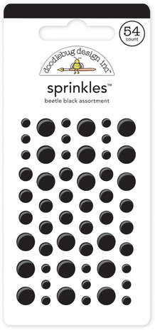 Doodlebug Design Beetle Black Sprinkles (54pcs) (4015) (DISCONTINUED)
