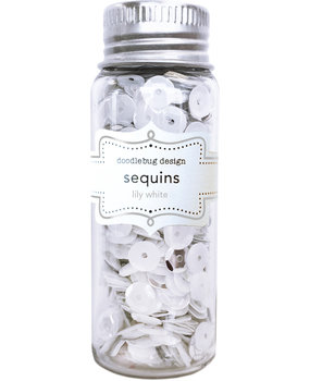 Doodlebug Design Lily White Sequins (4265) (DISCONTINUED)