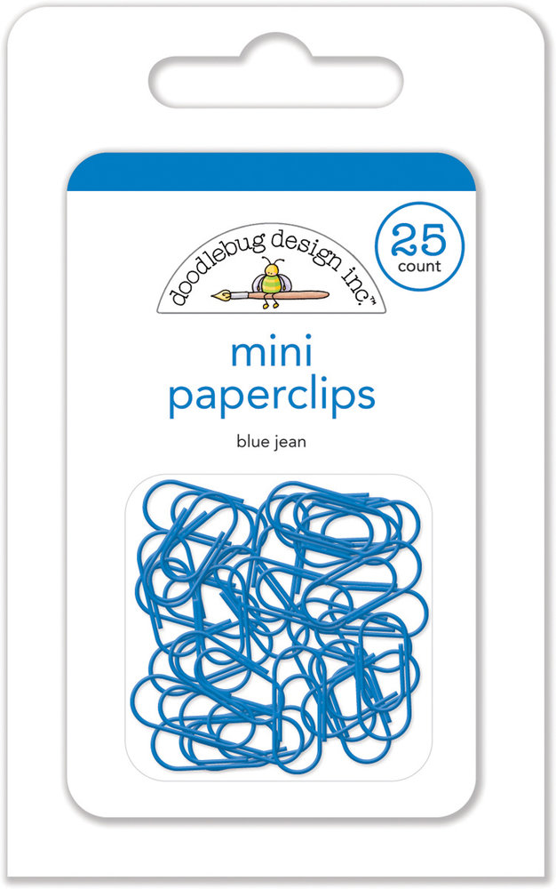 Doodlebug Design Blue Jean Mini Paperclips (25pcs) (4502) (DISCONTINUED)