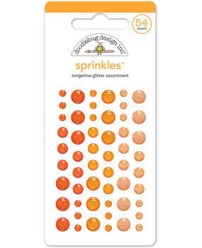 Doodlebug Design Tangerine Glitter Sprinkles (54pcs) (4536) (DISCONTINUED)