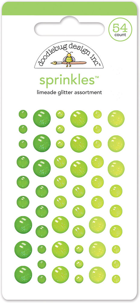 Doodlebug Design Limeade Glitter Sprinkles (54pcs) (4538) (DISCONTINUED)