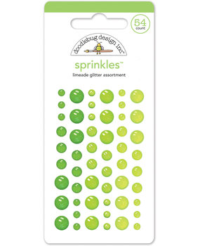 Doodlebug Design Limeade Glitter Sprinkles (54pcs) (4538) (DISCONTINUED)