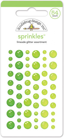 Doodlebug Design Limeade Glitter Sprinkles (54pcs) (4538) (DISCONTINUED)