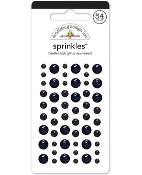 Doodlebug Design Beetle Black Glitter Sprinkles (54pcs) (4544) (DISCONTINUED)