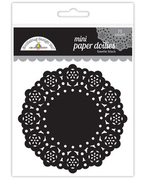 Doodlebug Design Beetle Black Mini Doilies (75pcs) (4607) (DISCONTINUED)