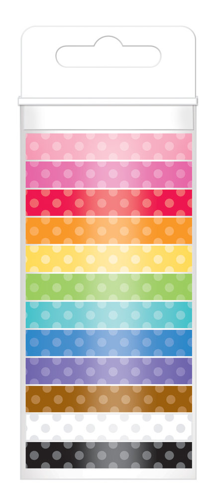 Doodlebug Design Polka-Dot Assortment Washi Tape (12pcs) (4802) (DISCONTINUED)