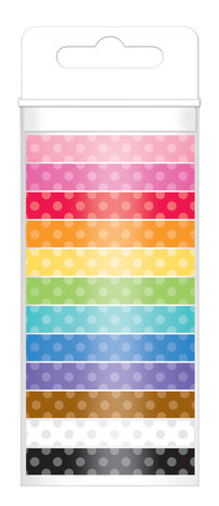 Doodlebug Design Polka-Dot Assortment Washi Tape (12pcs) (4802) (DISCONTINUED)