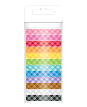 Doodlebug Design Gingham Assortment Washi Tape (12pcs) (4803) (DISCONTINUED)
