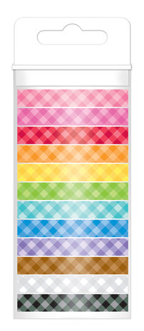 Doodlebug Design Gingham Assortment Washi Tape (12pcs) (4803) (DISCONTINUED)