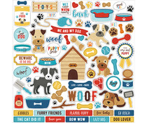 Echo Park I Love My Dog 12x12 Inch Element Sticker (LMD198014)