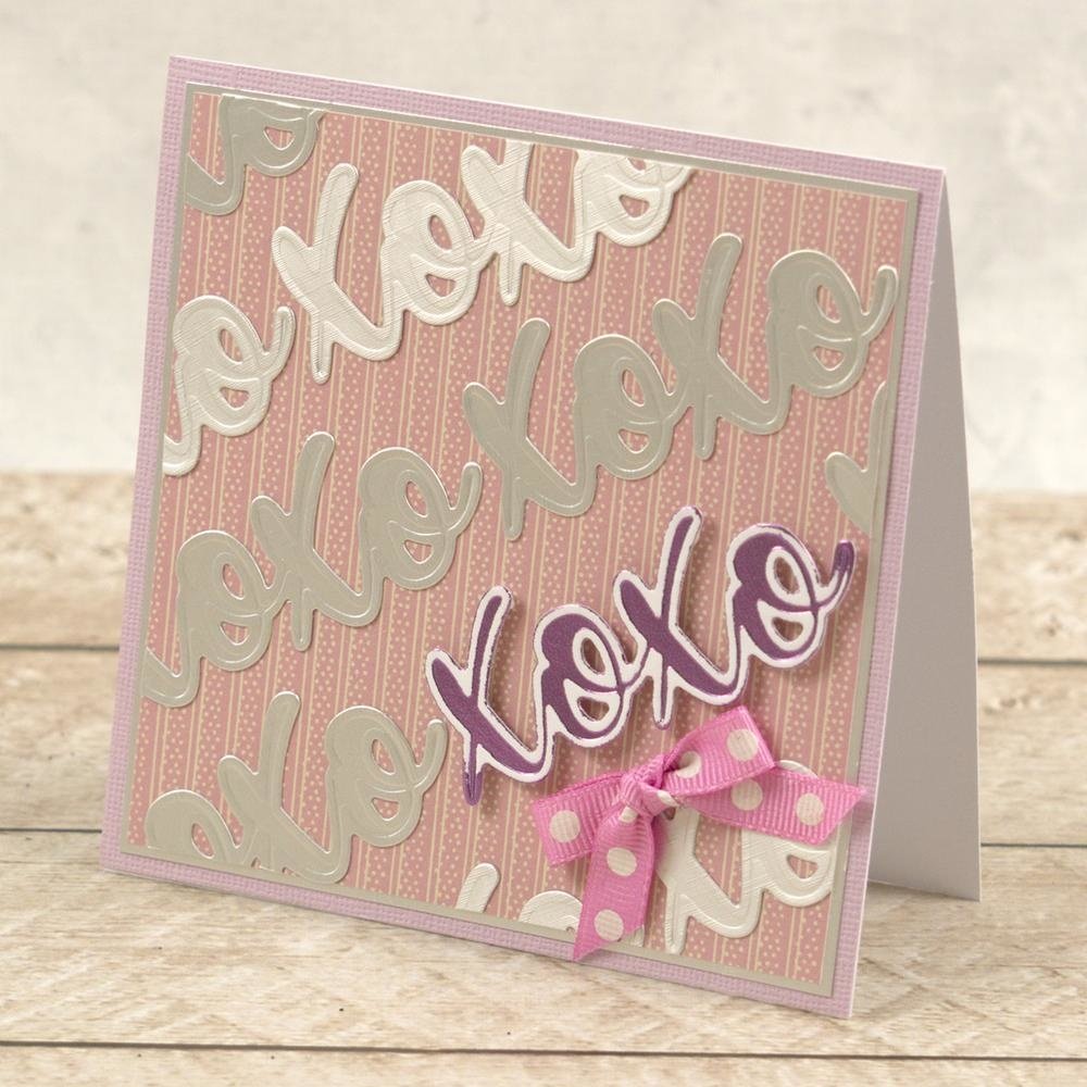 Couture Creations XOXO Cut, Foil and Emboss Die (CO726943) (OUTLET)