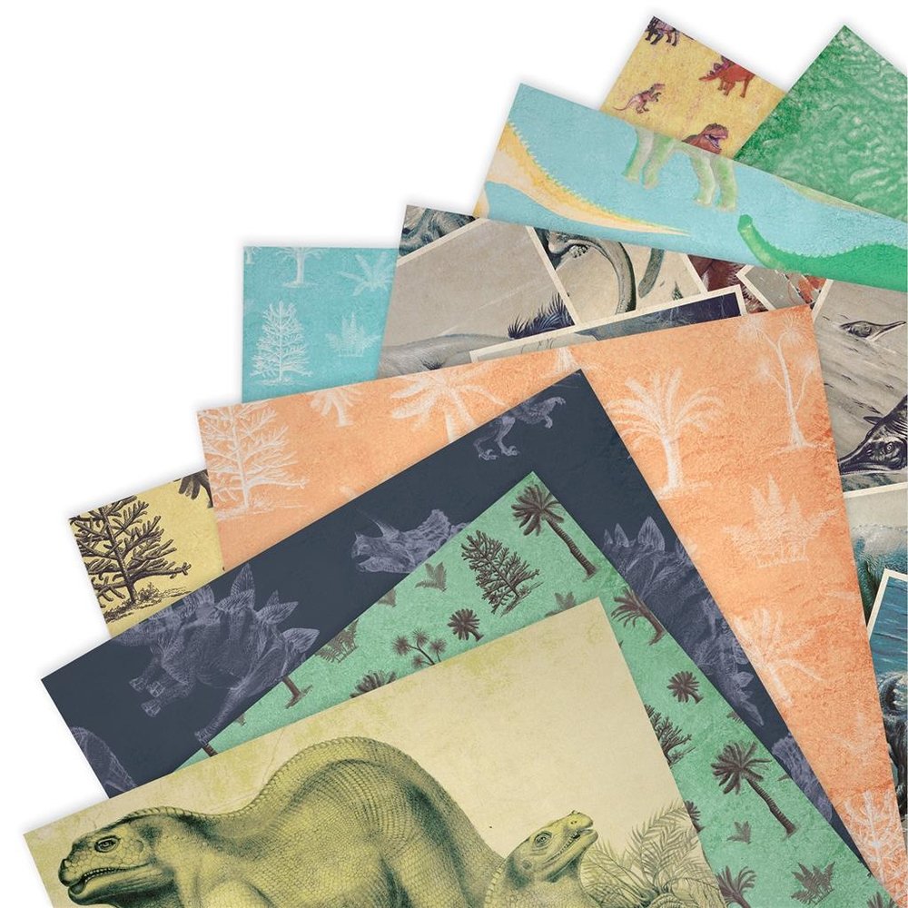 Papermania Prehistoric Creatures 12x12 Inch Paper Pad (PMA 160420) (DISCONTINUED) Papermania Prehistoric Creatures 12x12 Inch Paper Pad (PMA 160420) (DISCONTINUED)