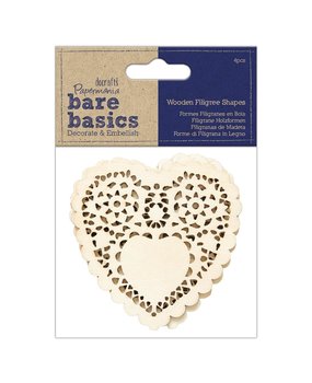 Papermania Bare Basics Wooden Filigree Shapes Heart (4pcs) (PMA 174511) (DISCONTINUED) Papermania Bare Basics Wooden Filigree Shapes Heart (4pcs) (PMA 174511) (DISCONTINUED)