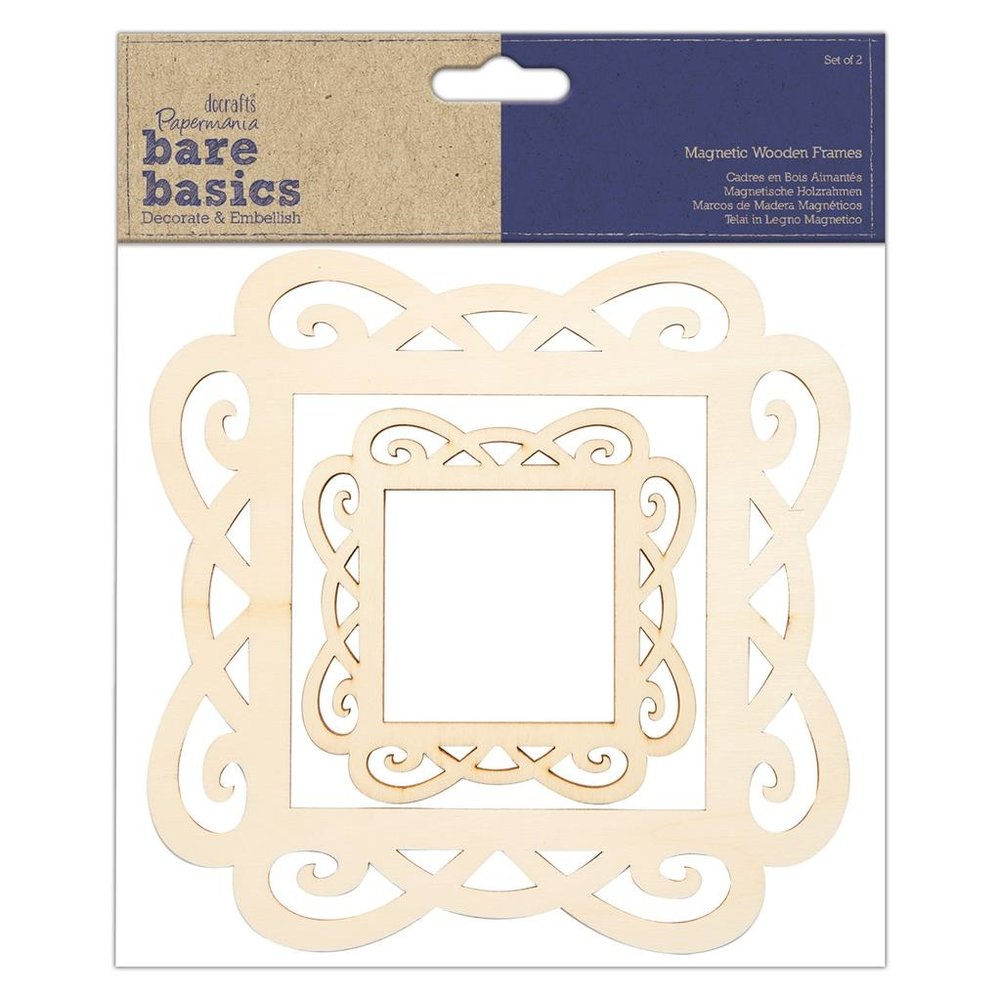 Papermania Bare Basics Magnetic Wooden Frames (2pcs) (PMA 174541) (DISCONTINUED)